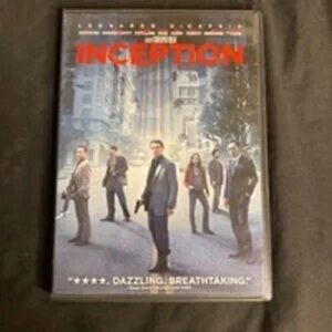 Inception DVD Movie Case - Red Title, Blue-Grey Artwork